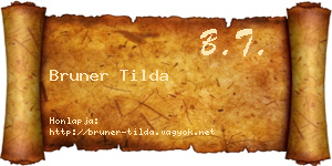 Bruner Tilda névjegykártya
